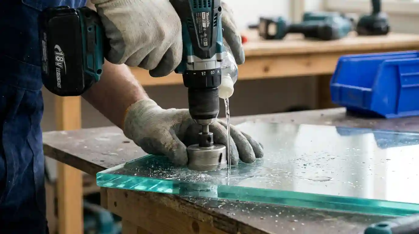 Tempered glass panel showing safer alternatives to drilling