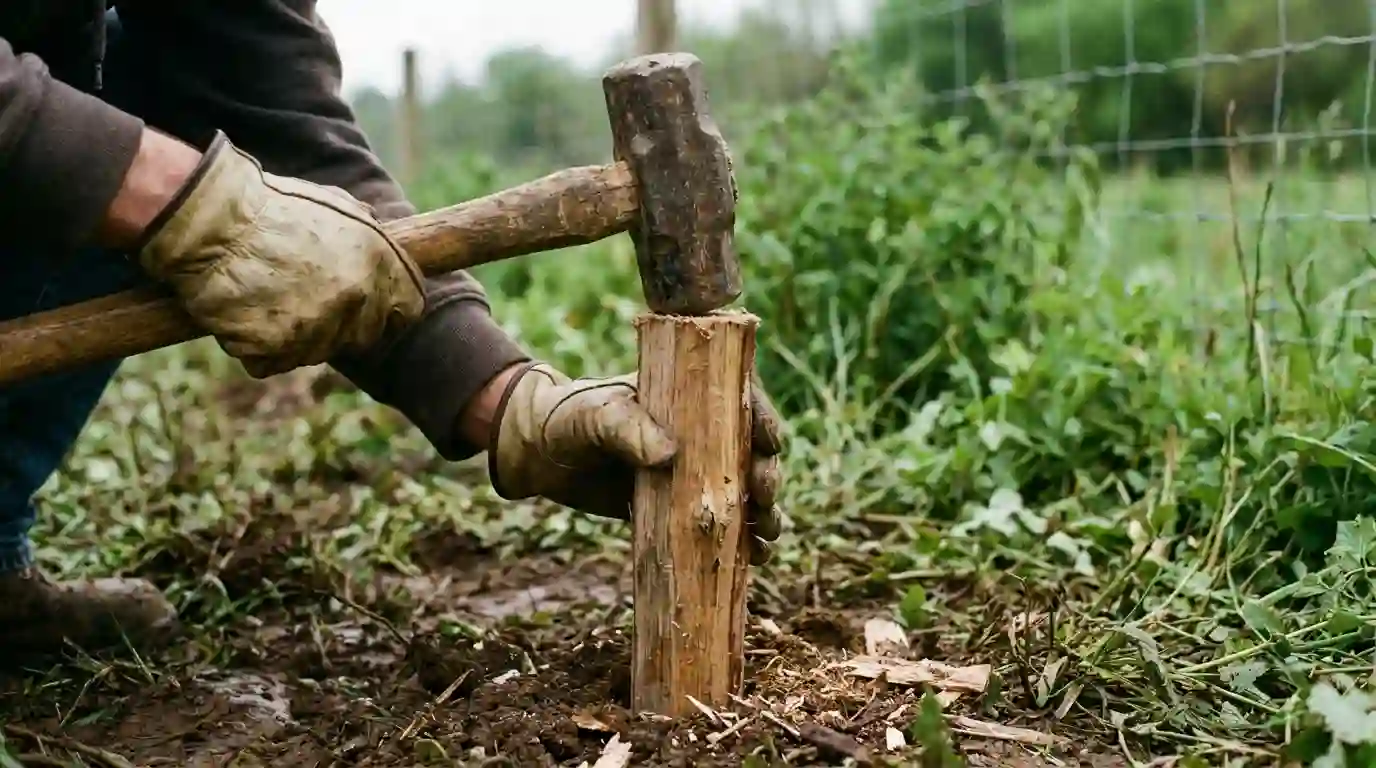 How to Hammer Fence Posts