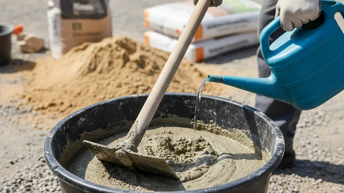 Mix Concrete in a Bucket Without a Mixer