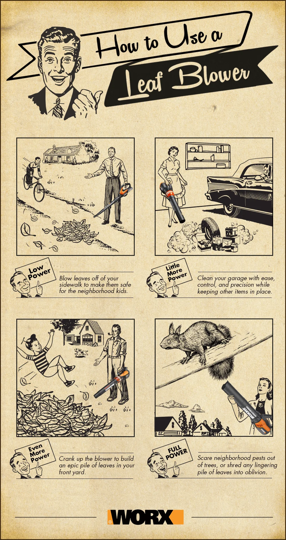 WORX How To Use a Leaf Blower Micrographic 1