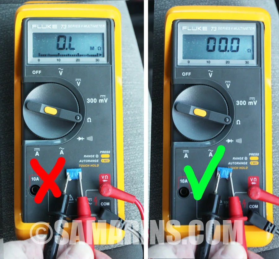 Check fuse multimeter