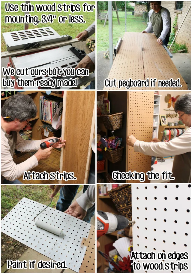 How To Put a Pegboard Anywhere Steps