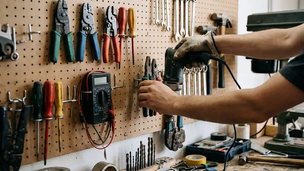 how to organize tools on pegboard