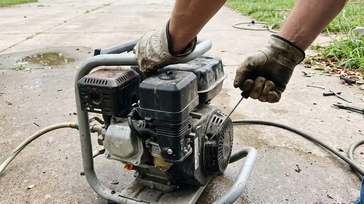 how to start a pressure washer