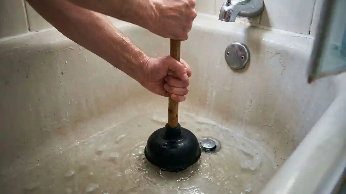 how to unclog a bathtub without a plunger