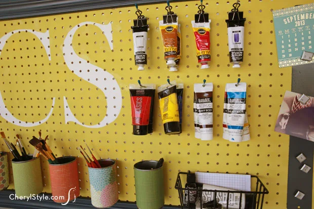 Paint pegboard organizer cherylstyle cheryl najafi H