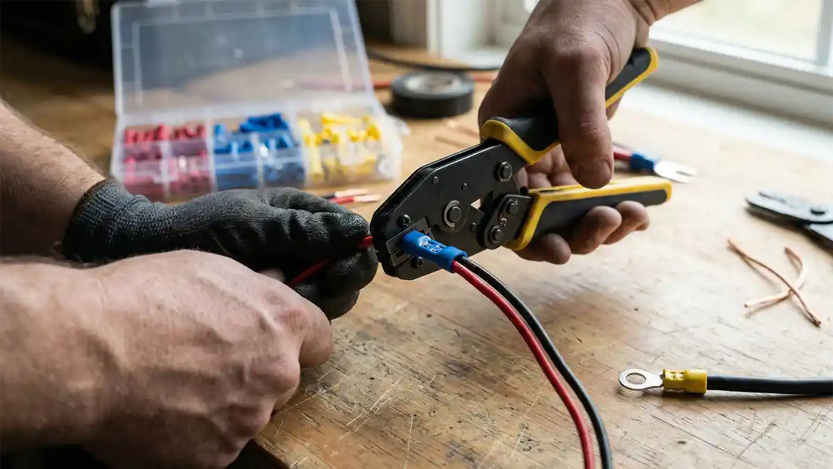 how to crimp wire connectors