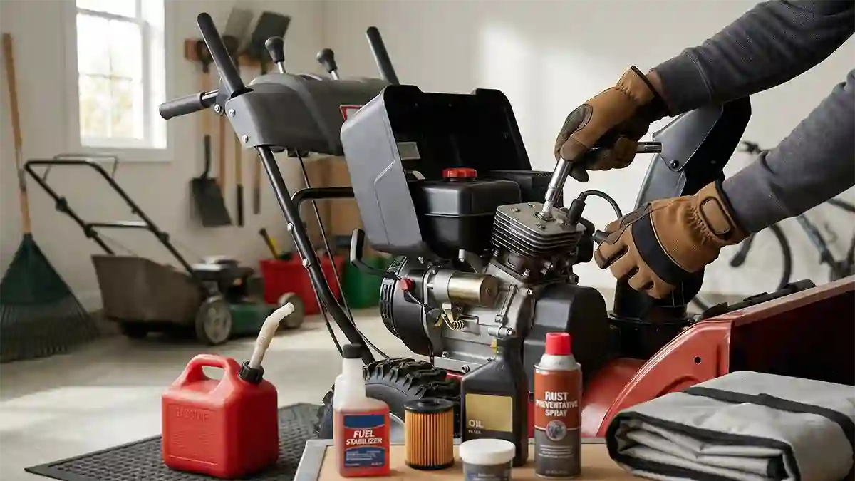 how to store snow blower