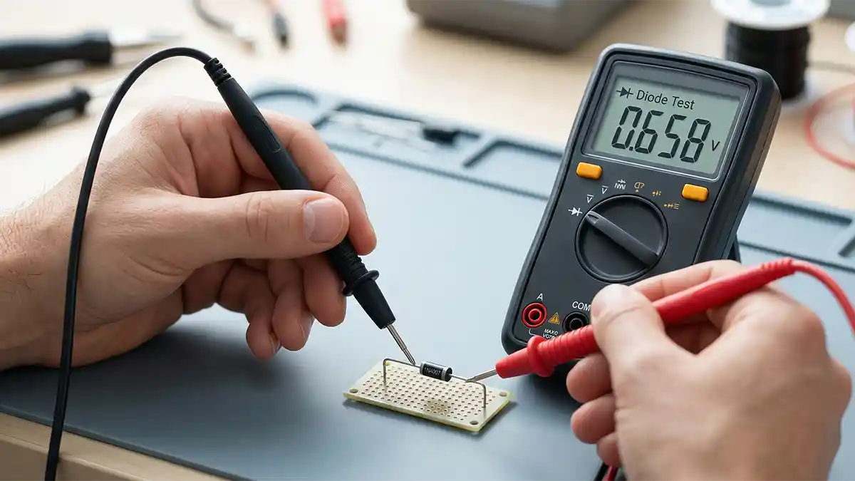 how to test diode with multimeter