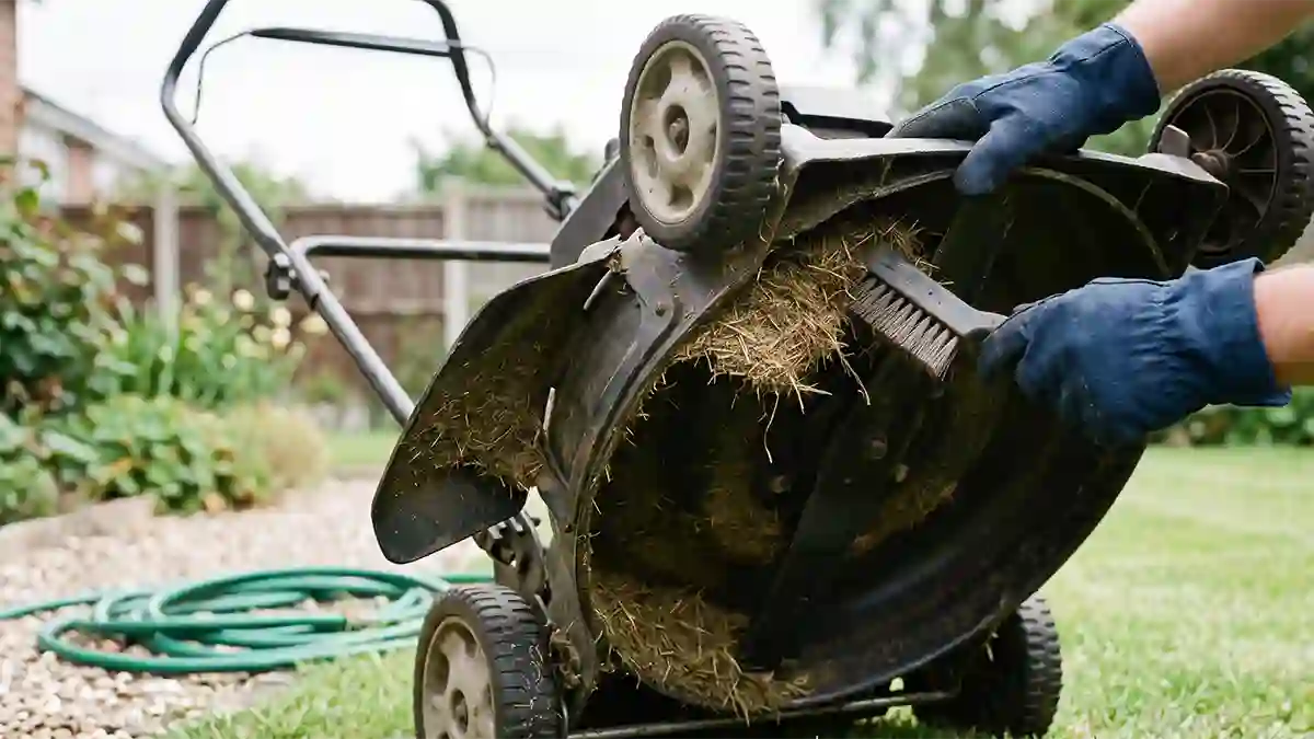 lawn mower deck cleaning