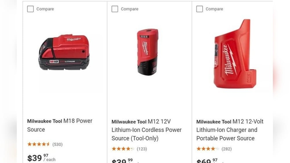 Milwaukee M18 Vs M12 Battery