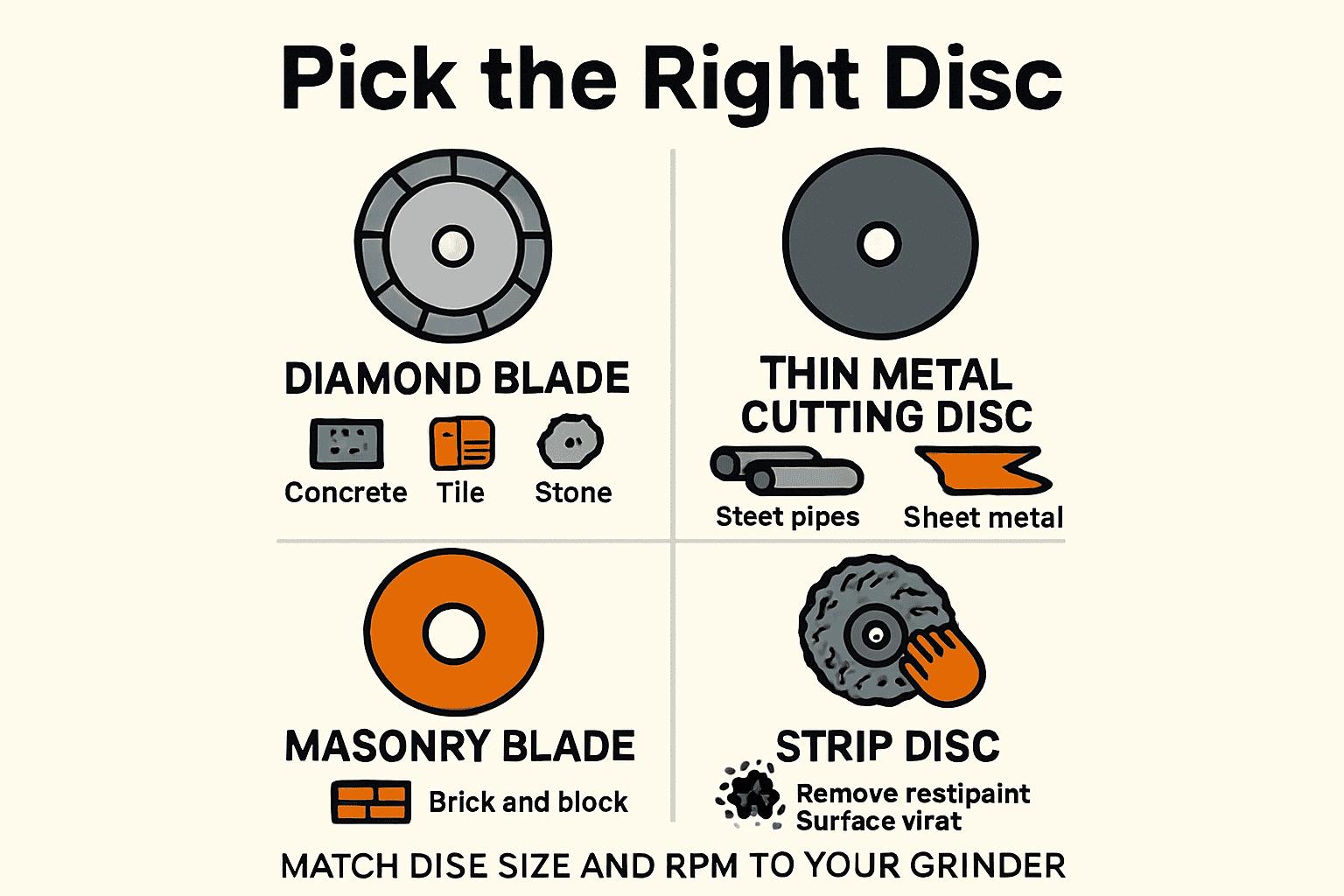 Angle Grinder Blade Types Guide: Choosing the Right Blade
