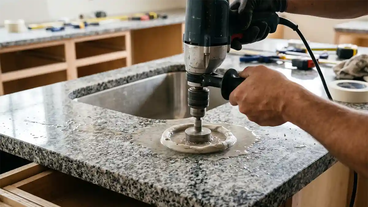 drilling into granite countertop