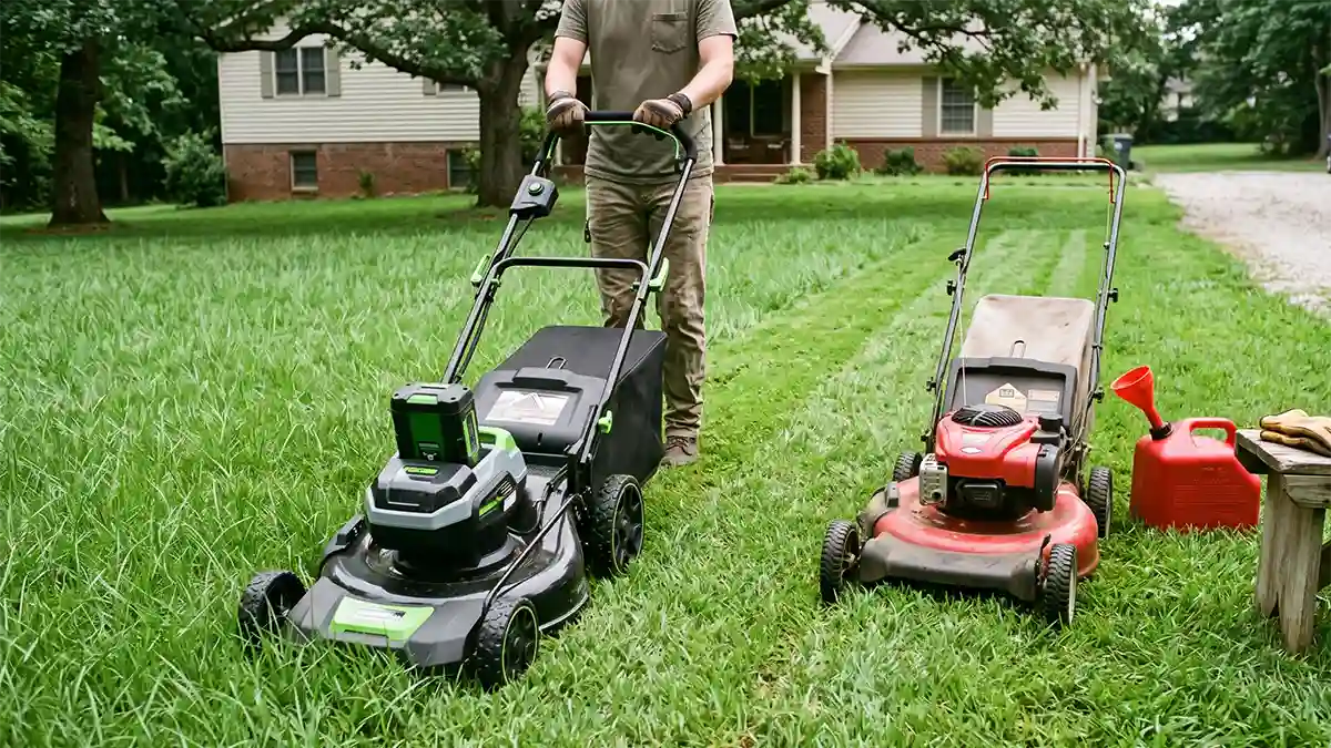 electric vs gas lawn mower
