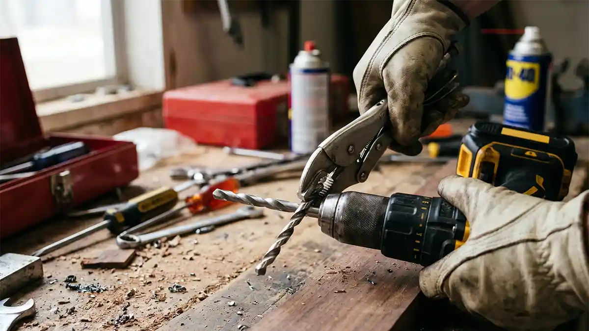 how to remove stuck drill bit