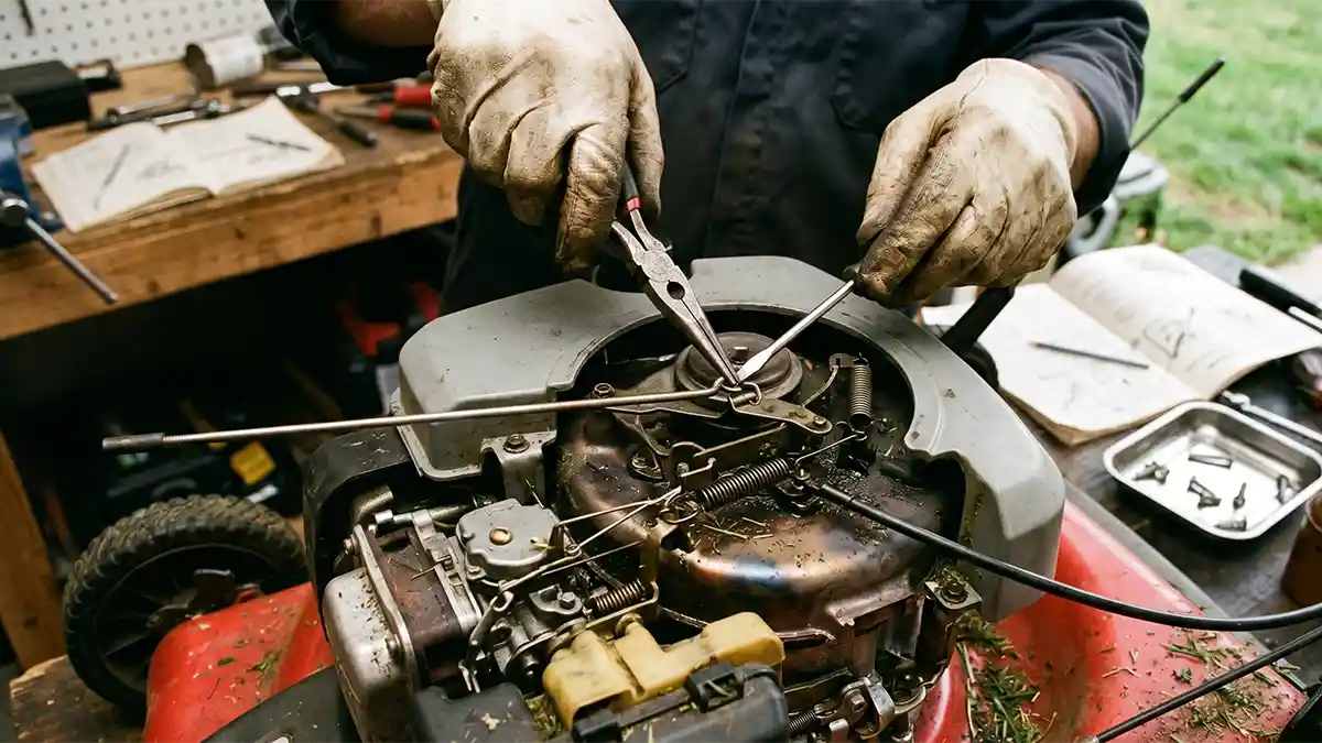 lawn mower governor adjustment