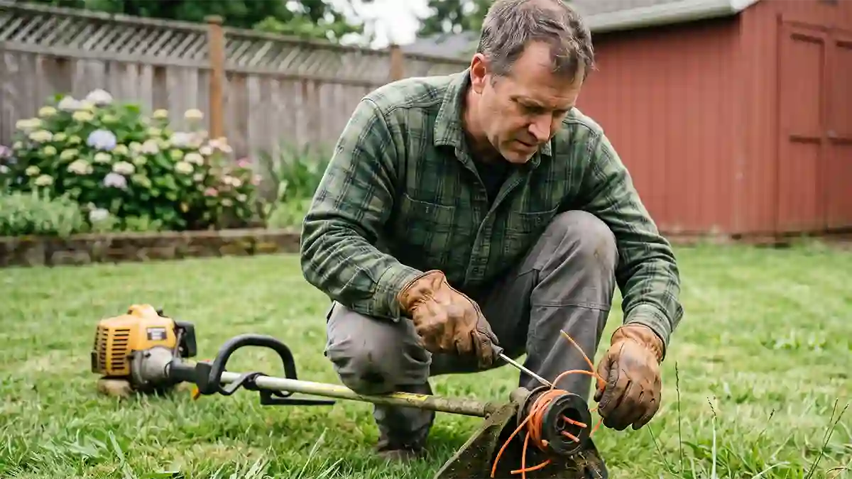 string trimmer wont feed line